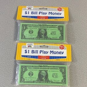 $1 Bill Play Money 2 Sets